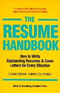 Resume Handbook How To Write Outstanding
