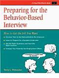 Preparing for the Behavior Based Interview
