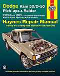 Dodge RAM 50D 50 Pickups & Raider Repair Manual 1979 1993