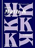 Saxon Math K Home School Teachers Edition