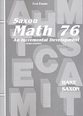 Homeschool Packet for Saxon Math 76 3rd Edition