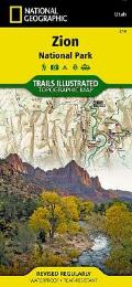 Zion National Park Map National Geographic