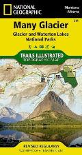 National Geographic Trails Illustrated Map||||Many Glacier: Glacier and Waterton Lakes National Parks Map