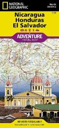 National Geographic Adventure Map||||Nicaragua, Honduras, and El Salvador Map