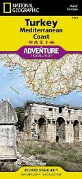 National Geographic Adventure Map||||T&uuml;rkiye (Turkey): Mediterranean Coast Map