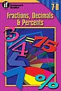 Fractions Decimals & Percents Homework Booklet Grades 7 8