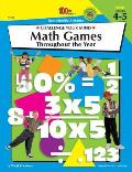 Math Games Throughout the Year, Grades 4 - 5
