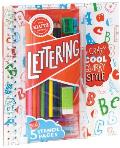 Lettering in Crazy Cool Quirky Style With Sharpener Practice & Sticker Paper Markers & Pencil & Colored Pencils & Stencils & Er