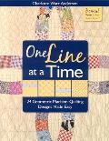 One Line at a Time: 24 Geometric Machine-Quilting Designs Made Easy [With Inchie Ruler Tape] [With Inchie Ruler Tape]