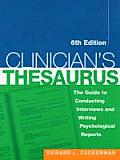 Clinicians Thesaurus The Guide to Conducting Interviews & Writing Psychological Reports