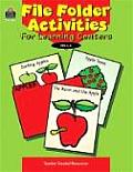 File Folder Activities for Learning Centers Early Childhood