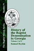 History of the Baptist Denomination in Georgia - Vol. 2