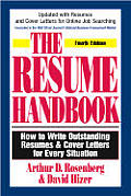 Resume Handbook How To Write Outstanding Res
