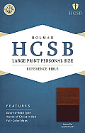 HCSB Large Print Personal Size Reference Bible Brown Tan