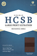 Bible HCSB Large Print Ultrathin Reference Bible Brown Chocolate Leathertouch