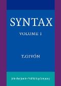 Sytnax An Introduction Volume 1