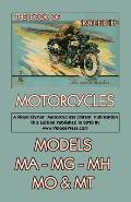Book of Raleigh Motorcycles Models Ma, Mg, Mh, Mo & MT