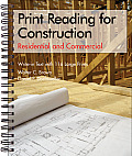 Print Reading for Construction Residential & Commercial Write In Text with 116 Large Prints 2 Items