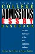 Adams College Admissions Essay Handbook Ti