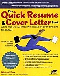 Quick Resume & Cover Letter Book 3rd Edition