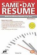 Same Day Resume Write An Effective Resume In An Hour