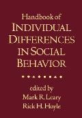 Handbook of Individual Differences in Social Behavior