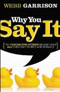 Why You Say It: The Fascinating Stories Behind Over 600 Everyday Words and Phrases