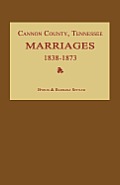 Cannon County, Tennessee Marriages 1838-1873