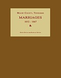 Maury County, Tennessee, Marriages 1852-1867