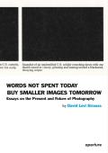 David Levi Strauss: Words Not Spent Today Buy Smaller Images Tomorrow: Essays on the Present and Future of Photography
