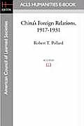 China's Foreign Relations, 1917-1931