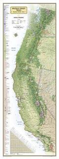 Pacific Crest Trail Wall Map Laminated