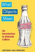 What Objects Mean An Introduction to Material Culture