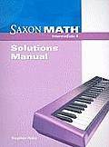 Saxon Math Intermediate 4: Solutions Manual