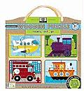 green start wooden puzzles ready set go Earth Friend Puzzles