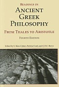 Readings in Ancient Greek Philosophy From Thales to Aristotle 4th Edition