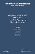 Integrated Miniaturized Materials: Volume 1272: From Self-Assembly to Device Integration