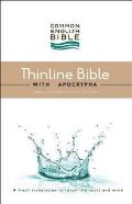 Bible Common English Thinline with Apocrypha Hardcover White