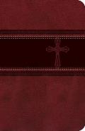 Bible Common English Compact Thin Red Decotone with Cross