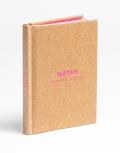Kraft and Pink Mini Notebook: Pocket Size Mini Hardcover Notebook with Painted Edge Paper