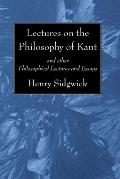 Lectures on the Philosophy of Kant