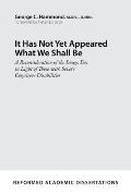 It Has Not Yet Appeared What We Shall Be: A Reconsideration of the Imago Dei in Light of Those with Severe Cognitive Disabilities