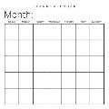 Blank Calendar: White Background, Undated Planner for Organizing, Tasks, Goals, Scheduling, DIY Calendar Book