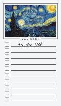 To Do List Notepad: Van Gogh Art, Checklist, Task Planner for Grocery Shopping, Planning, Organizing
