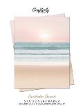 Aesthetic Beach Stationery Paper: Cute Letter Writing Paper for Home, Office, Letterhead Design, 25 Sheets