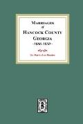 Marriages of Hancock County, Georgia, 1806-1850