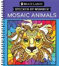 Brain Games - Sticker by Number: Mosaic Animals (28 Images to Sticker)