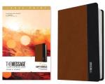 The Message Deluxe Gift Bible, Large Print (Leather-Look, Saddle Tan/Black): The Bible in Contemporary Language