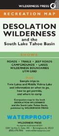 Map Desolation Wilderness and the South Lake Tahoe Basin: Recreation Map