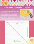 Fast2cut 3-In-1 Simple Square Template: Easily Cut 3 1/2, 4 1/2 & 5 1/2 Squares